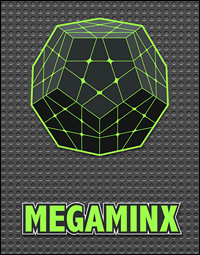 Posters med kuber. Rubiks kub, Pyraminx, Skewb och Megaminx.